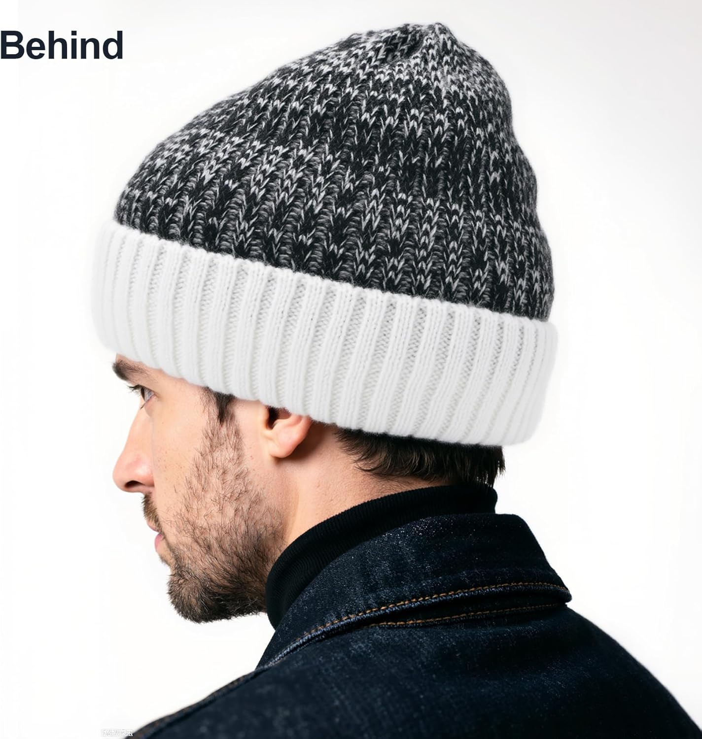 2 Pack Slouch Beanie Warm Mens Womens Soft Beanies Hats Slouchy Oversized Caps Knit Hats Winter Gift for Men - Image 5