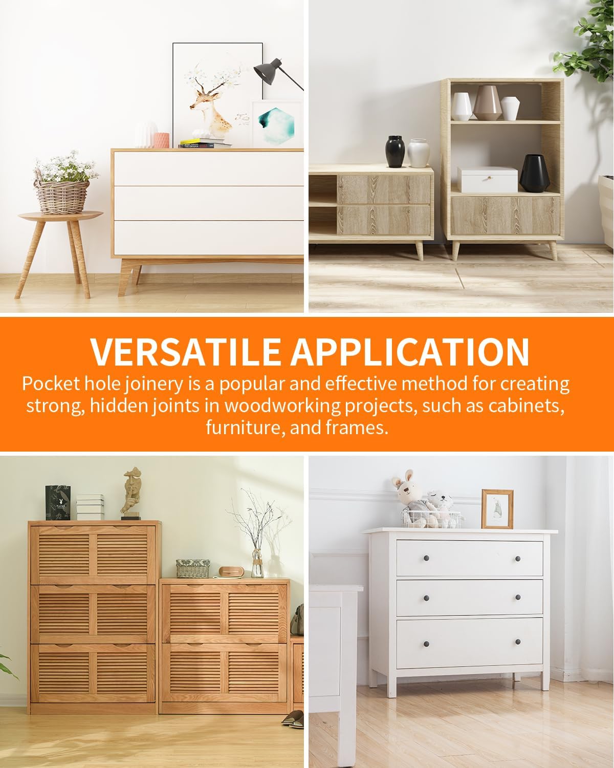 Kolvoii Pocket Hole Jig, Professional Adjustable Pocket Screw Jig for Strong Joints, Versatile Drill Guide Jig for Materials 1/2" to 3 1/8" Thickness with Storage Case - Image 7