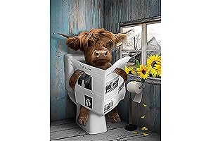 Cow Paint by Numbers Kit for Adults-Highland Cow Paint by Number for...