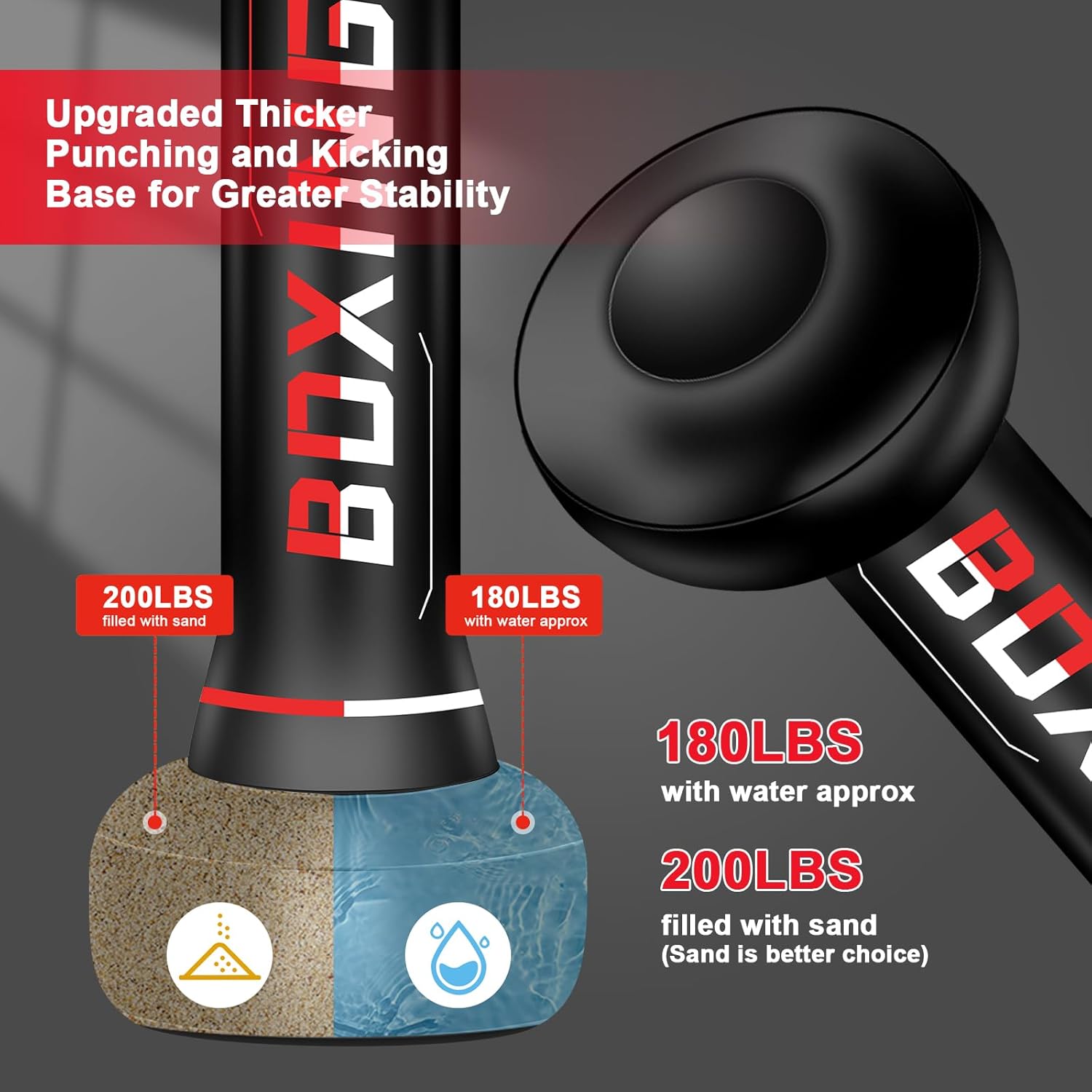 Freestanding Punching Bag for Adult Teens, 70" Heavy Punching Bag with Boxing Gloves and Electric Air Pump for Beginners Kickboxing Training MMA Muay Thai Fitness Office Home Gym