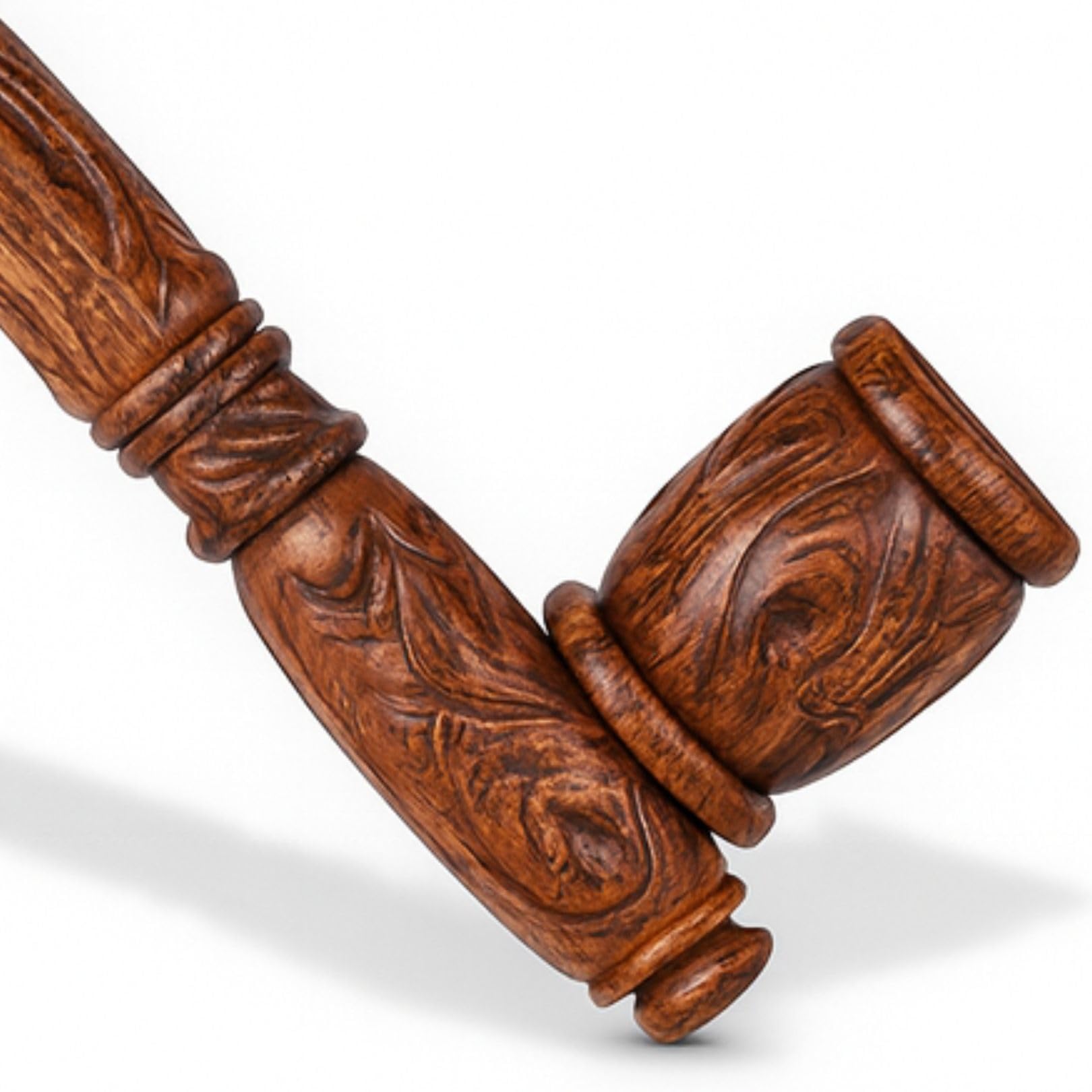 Weedness Gandalf-Pfeife in Braun 30 cm aus Ebenholz Handgeschnitzt – Holzpfeife Pfeifen-Set Einsteiger Tabakpfeife Holzpfeifchen Smoking Pipe Holz Lange Purpfeife Friedenspfeife