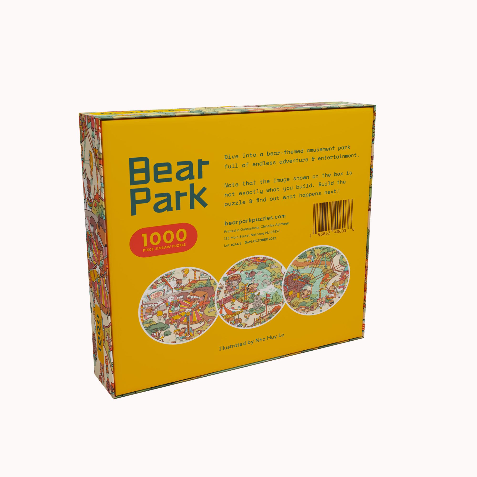 Bear Park 1000-Piece Jigsaw Puzzle – Whimsical Amusement Park Bear Adventure For Adults