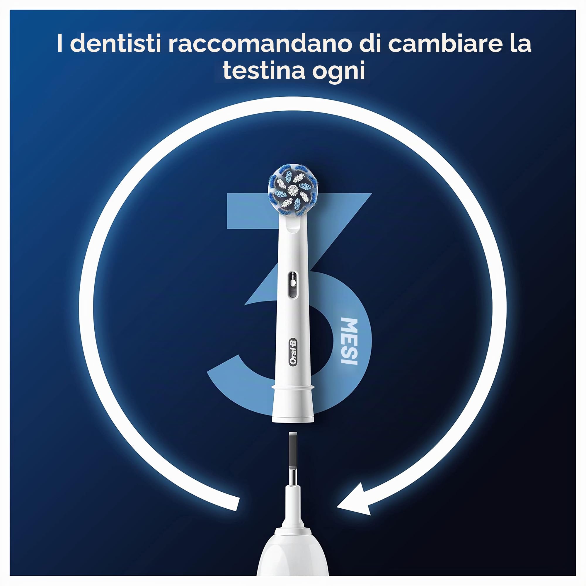 Oral-B Testine di Ricambio Sensitive Clean, Bianche, 12 Ricambi - 12 Testine di Ricambio per Spazzolino Elettrico, Rotonde Originali, Confezione Adatta alla Buca delle Lettere