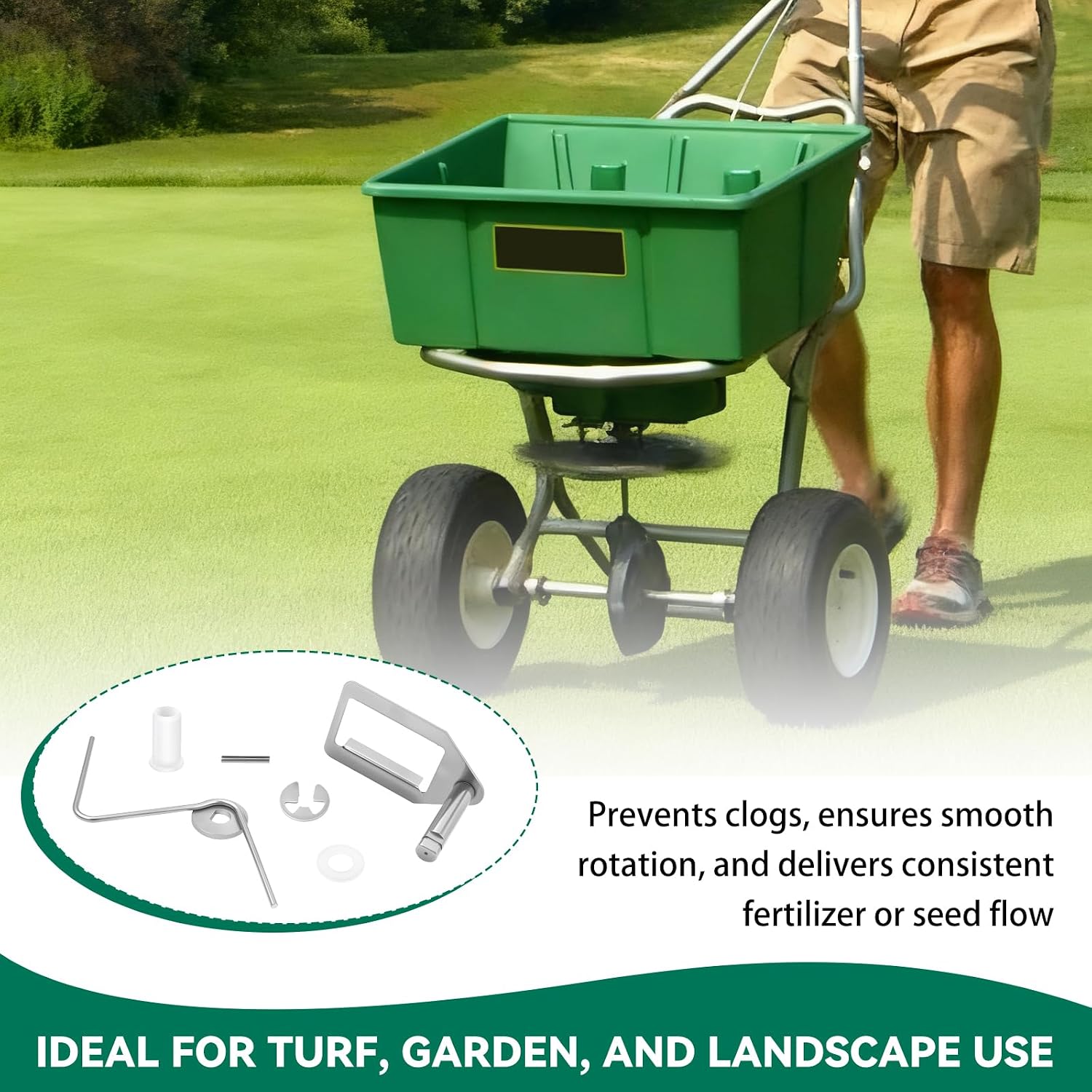 092463 Spreader Agitator Kit, Replacement Spreader Parts for Lesco 091186, 705699, 092807, 101186 & 021820 High Wheel Fertilizer and Push Seed Spreaders
