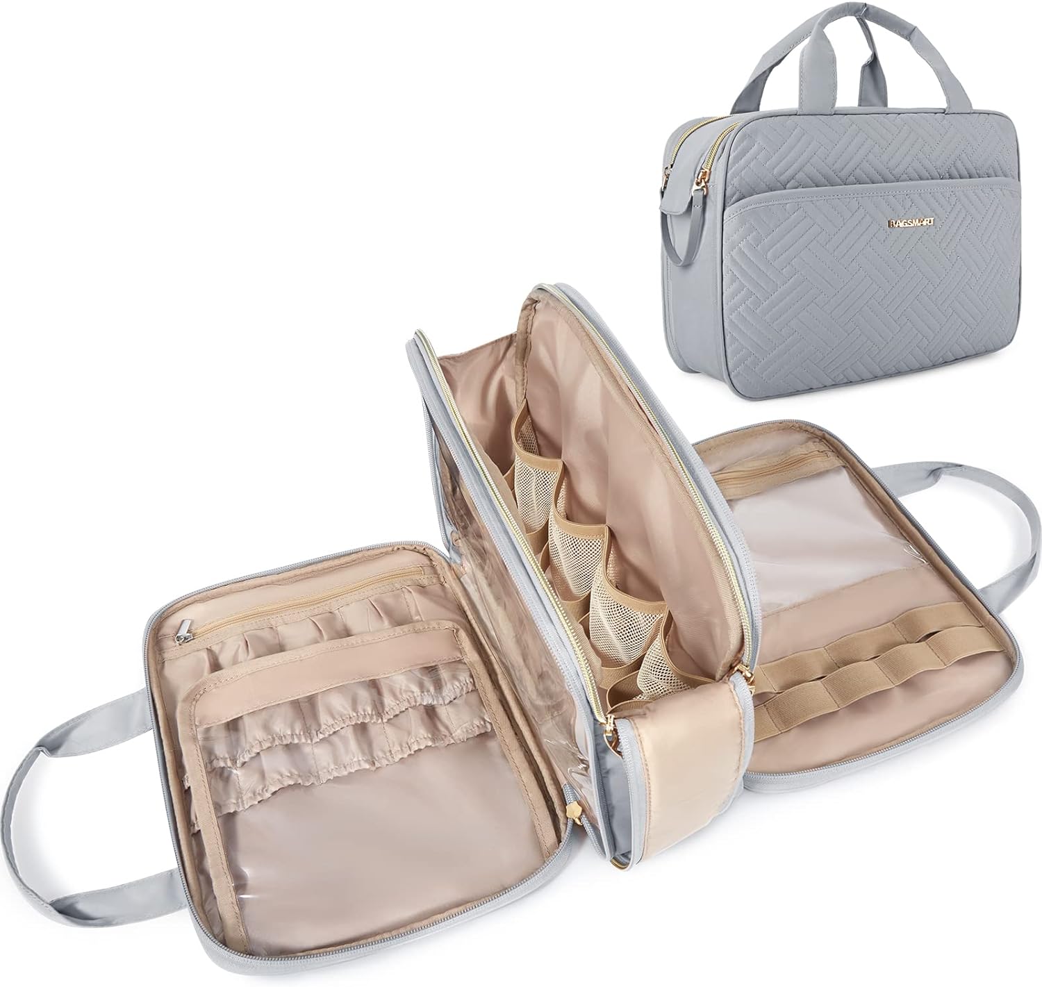 BAGSMART Toiletry Bag for Women, Large Toiletry Bag Water