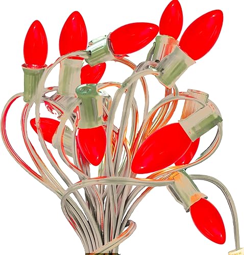 Miniatura 6 de EST. LEE DISPLAY L D 1902 Cadena de luces C9 de cerámica para interiores y exteriores, bombillas de repuesto de Navidad E17, enchufe C-9, estilo