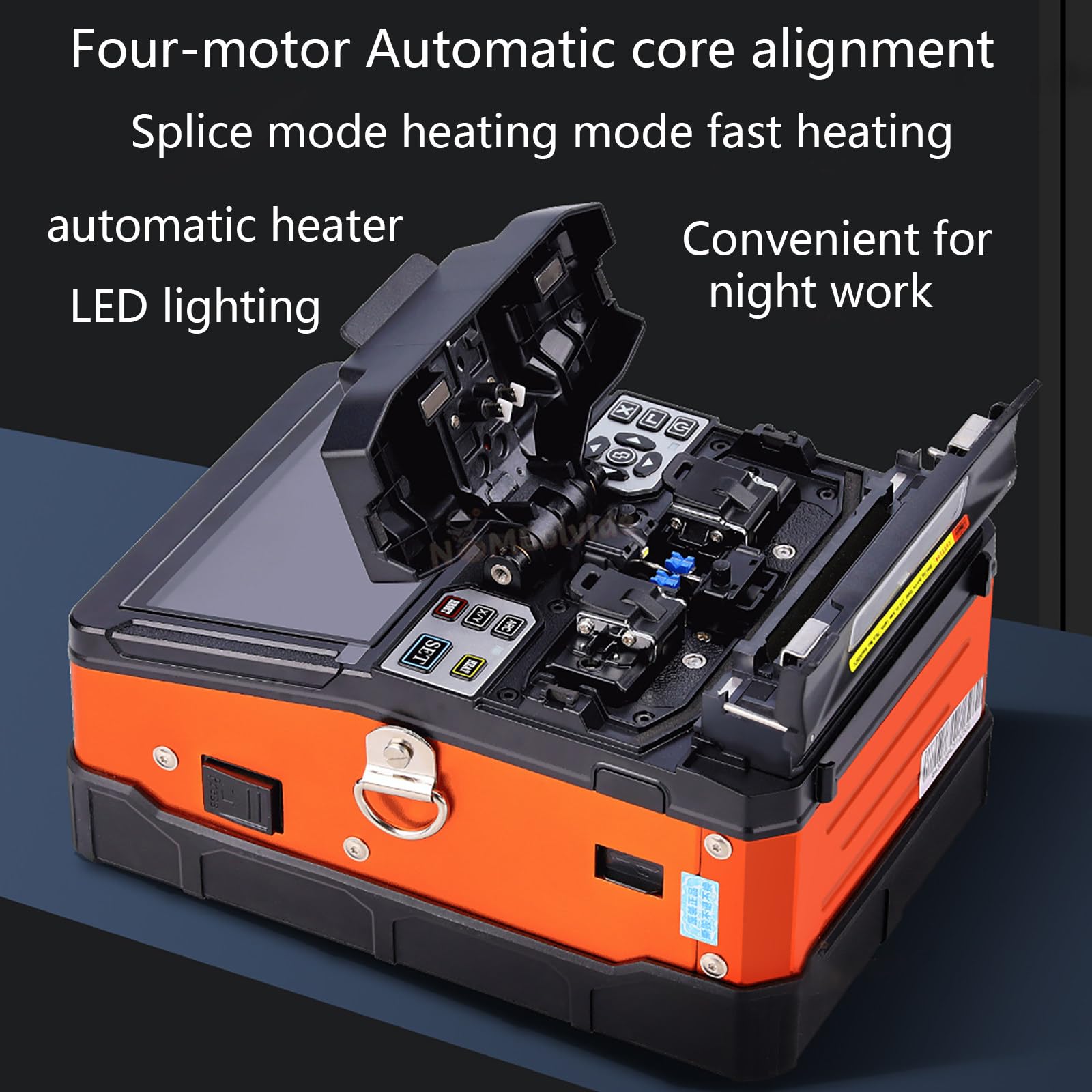 Saldatrice automatica in fibra di vetro con batteria da 7800 mAh e 4 motori per l'allineamento del nucleo.