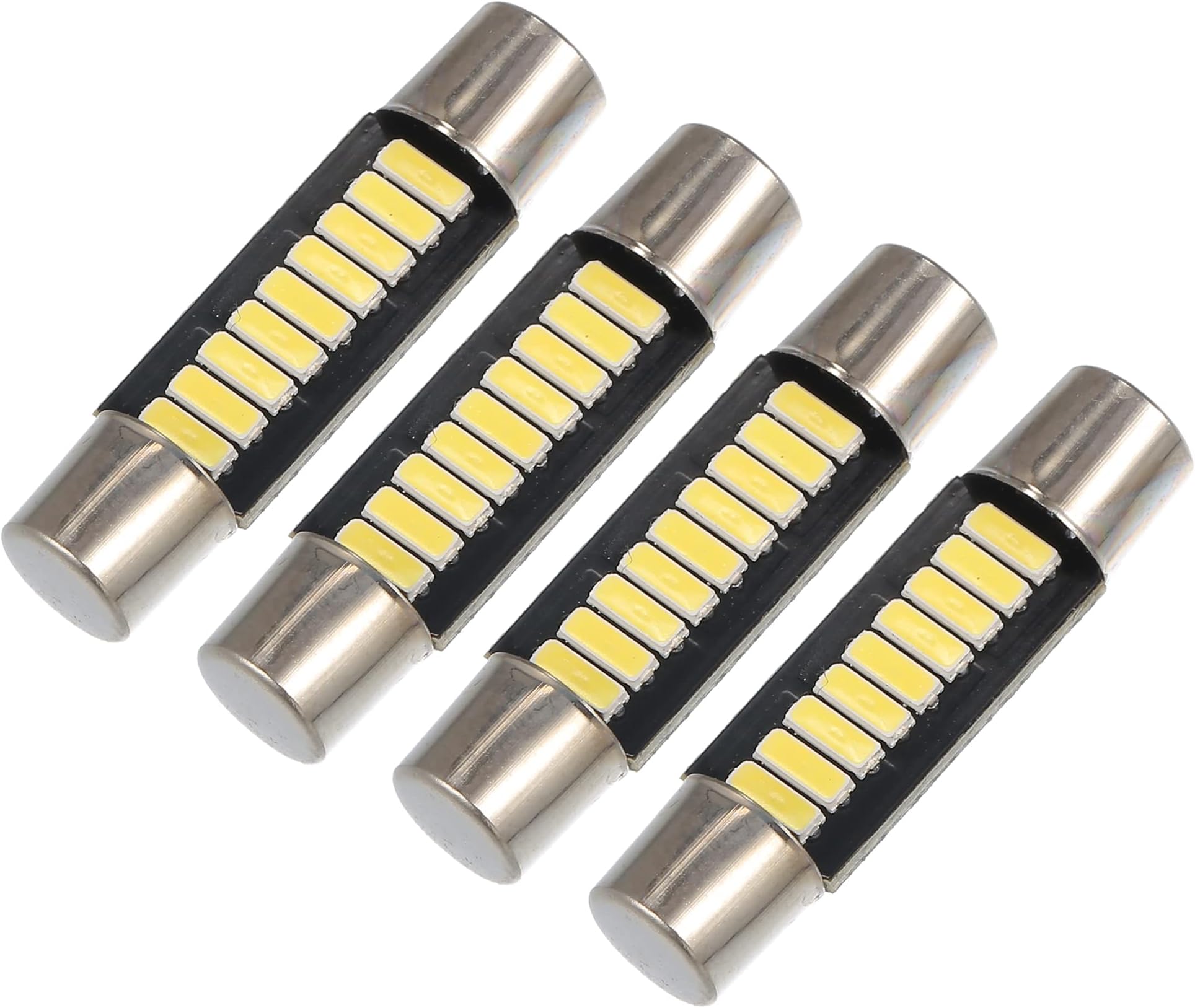 A ABSOPRO LED Festoon Light 29mm 4014 Car LED Bulb Interior Dome Map Door Lamp Courtesy Lights White (Set of 4)