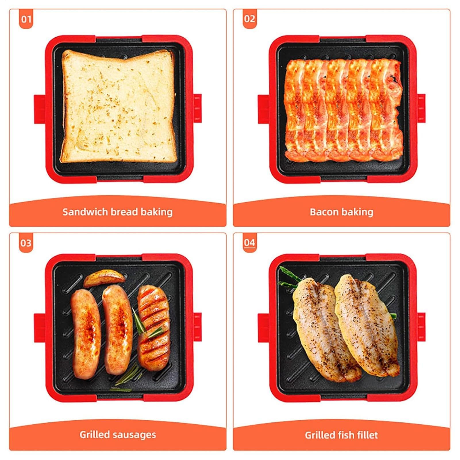 Sandwichera Prensa Antiadherente Sin Electricidad para Quesadillas, Snacks