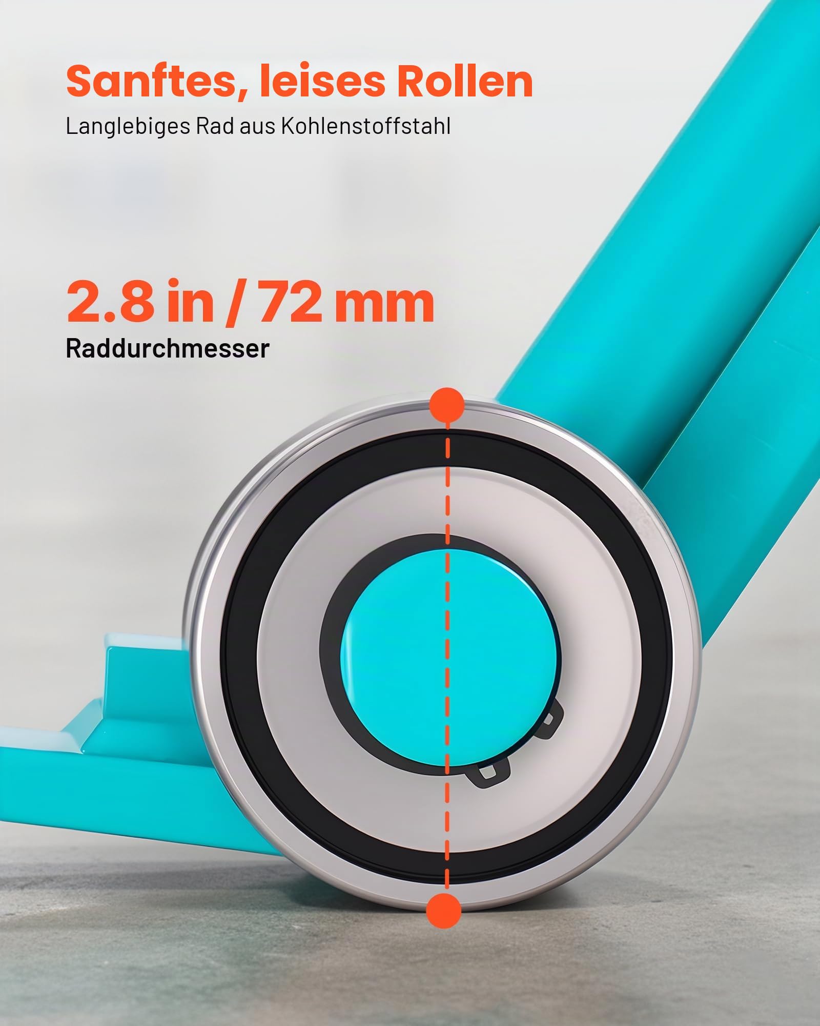 VEVOR Lastenheber 4000 kg Tragkraft, Möbelheber 1524 mm Gesamtlänge, mit Handschuhen,Transporthilfe mit Stahlfelgen für schwere Möbel, Gegenstände & Betonblöcke, ideal für Umzug & Schwerlasttransport