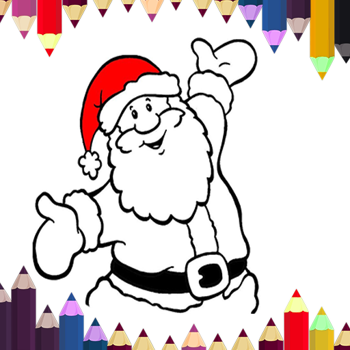 Santa Paint and Coloring Book Game