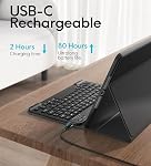 Case clavier pour Samsung Galaxy Tab A11+ 2025/ A9+ 2023 11-inch, avec souris, couvercle de clavier amovible magnétique pour A11 Plus/A9 Plus 11" avec porte-crayon, souris Bluetooth sans fil, noir