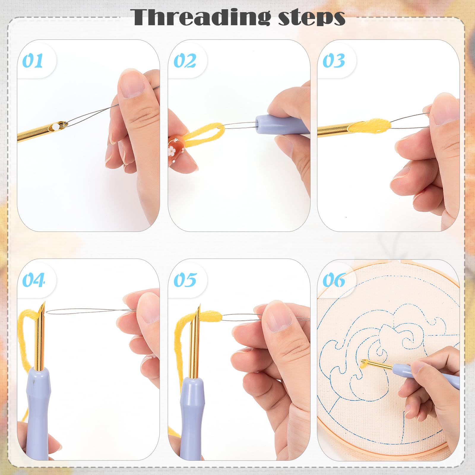 Kit Manualidades Halloween JSRQT Kits De Iniciación De Bordado De Aguja De  Perforación,Kit De Aguja Perforadora Bordado,Kit De Arranque Punch Needle  Para Adultos Principiantes( Gato Blanco Punch Needle Kit, image size:1600x1600