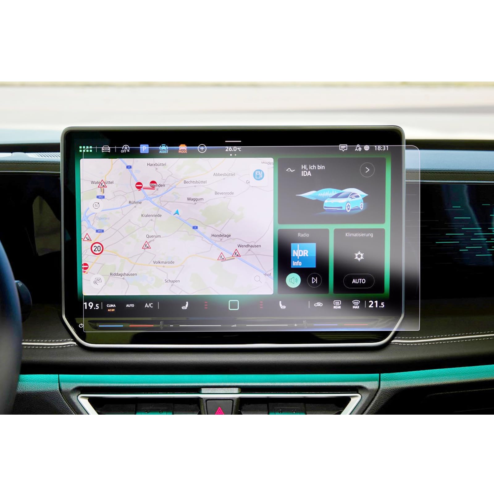 GAFAT [2 PZS] Compatible con VW Tiguan 3 / Tayron 2025 2026 2027 2026 15" Navigation Protector de Pantalla, Nano Protectores para Nuevo Tiguαn iii 2024-15" Discover Pro Max, 6H Antiarañazos