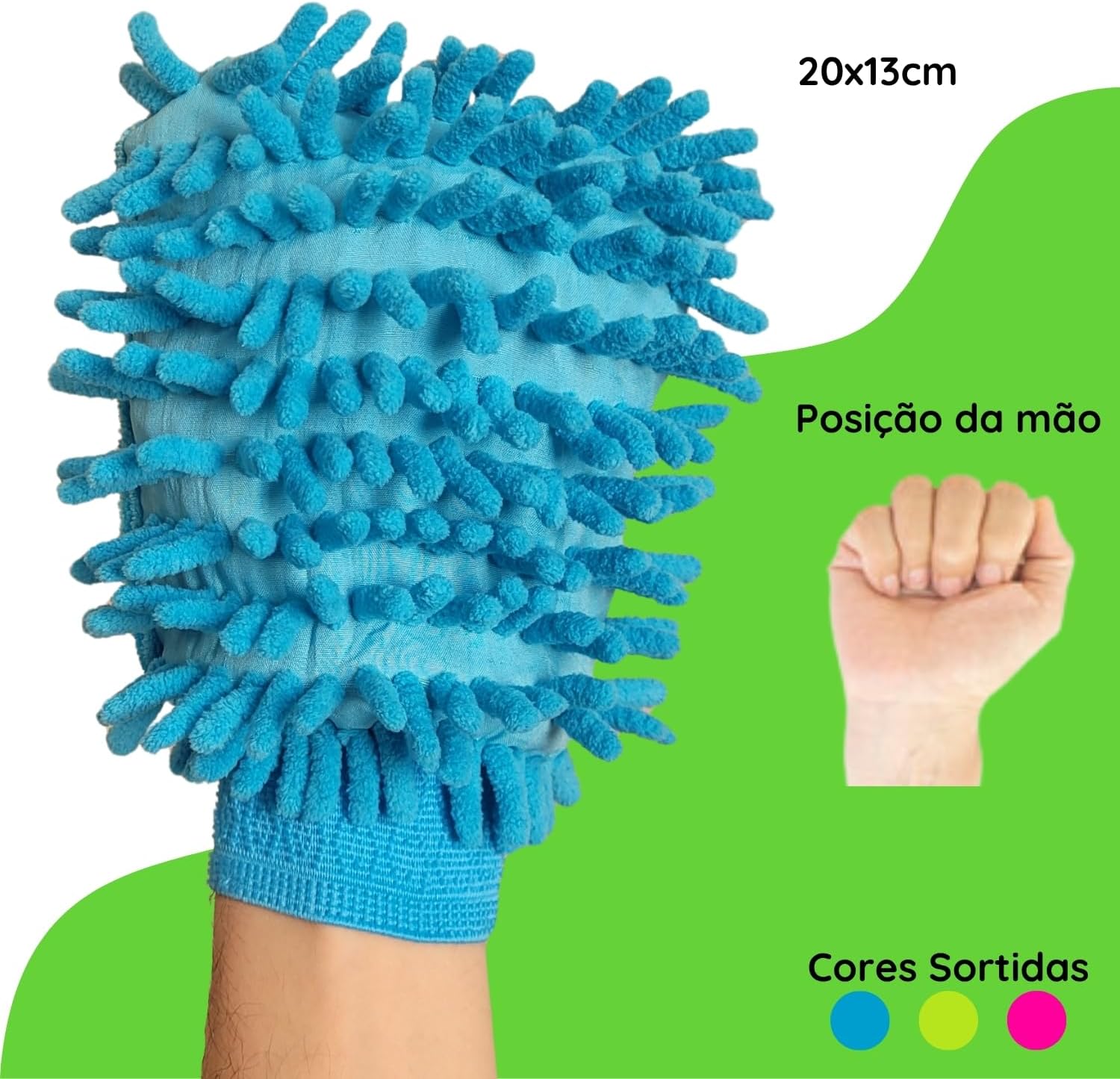 Kit Luva de Microfibra Toalha 30x40cm Pano Lavagem Auto Limpeza Automotiva Vidro Carro Moto Casa Kit Luva de Microfibra Toalha 30x40cm Pano Lavagem Auto Limpeza Automotiva Vidro Carro Moto Casa