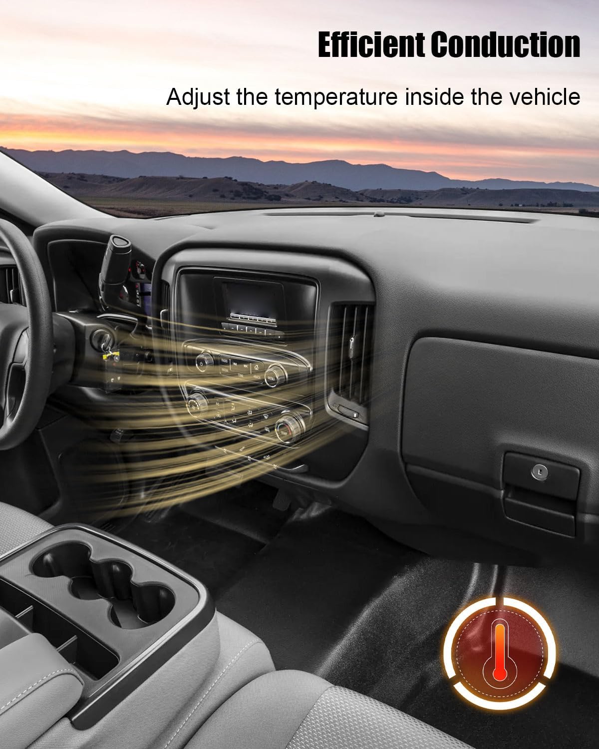 ULZOZN HVAC Heater Outlet & Inlet Hose Fit for Chevrolet Cheyenne Silverado 1500 2500 2014-2018 GMC Sierra 1500 2014-2019 Replace 23126442 23126443 24479 24478 84919465 84919467