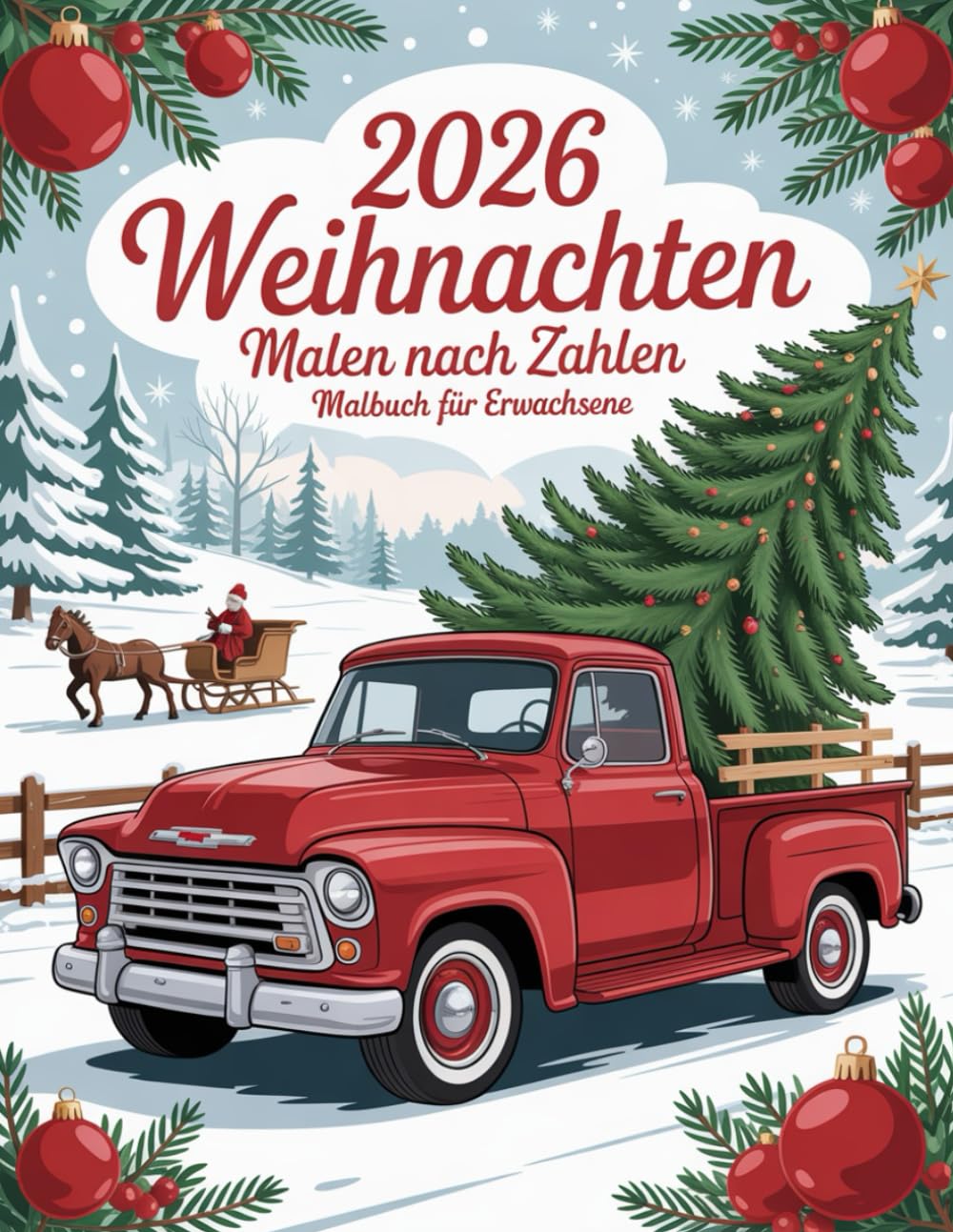 Weihnachten Malen nach Zahlen Malbuch für Erwachsene: Weihnachtliches Ausmalbuch nach Zahlen für Erwachsene – einfache bis mittelschwere Motive, ideal ... fördert Achtsamkeit und kreative Entspannung