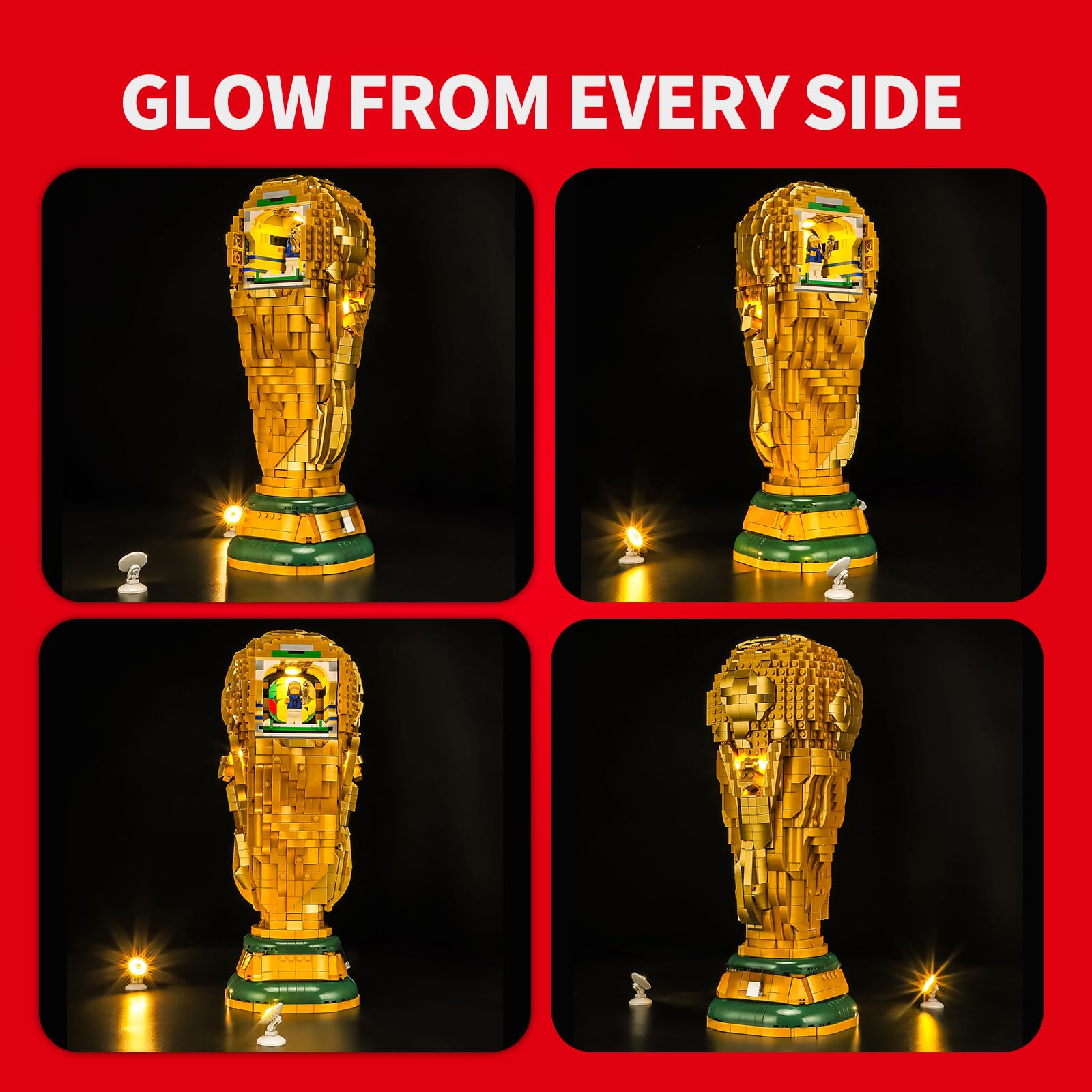 BRIKSMAX Illuminazione a LED per LEGO Editions Coppa ufficiale della Coppa del Mondo di Calcio FIFA (versione sensore di movimento a mano) 43020, set di luci compatibile per mattoncini da costruzione