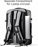 Inateck 38.5-46.2L Expandable Travel Backpack Cabin Rucksack Large Hand Luggage for Airplane Travel with 17.3" Laptop Compartment, Cabin bag Carry on Laptop Backpack for Men and Women - 5