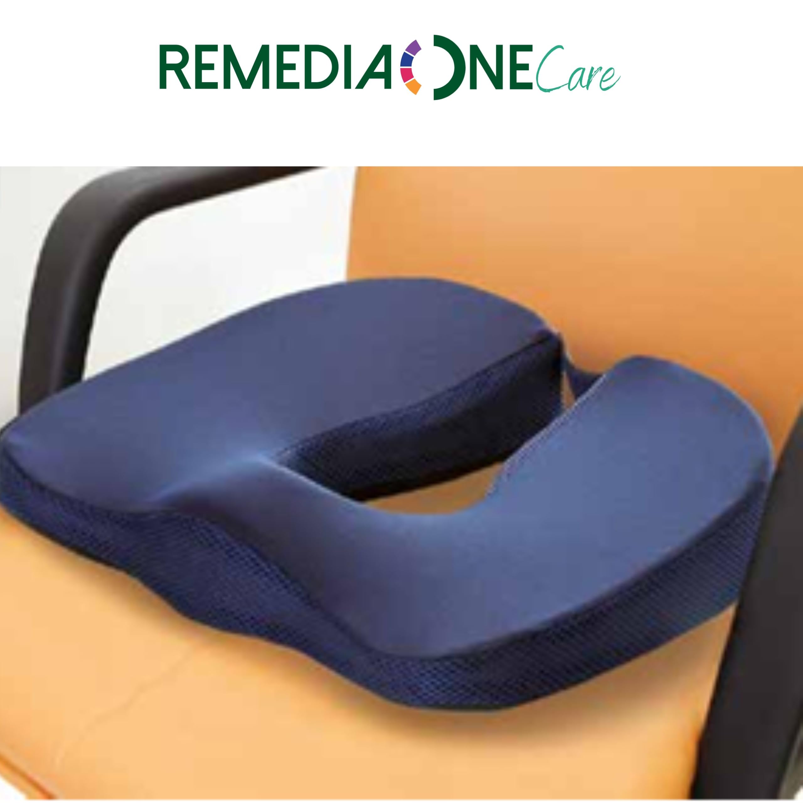 Cuscino per Prostata Uomo, Cuscino per Prostatite, Antiprostata, Ideale per Uso in Ufficio, Auto e Sedia a Rotelle - Memory FOAM, Rivestimento in Poliestere, Sfoderabile - Blu