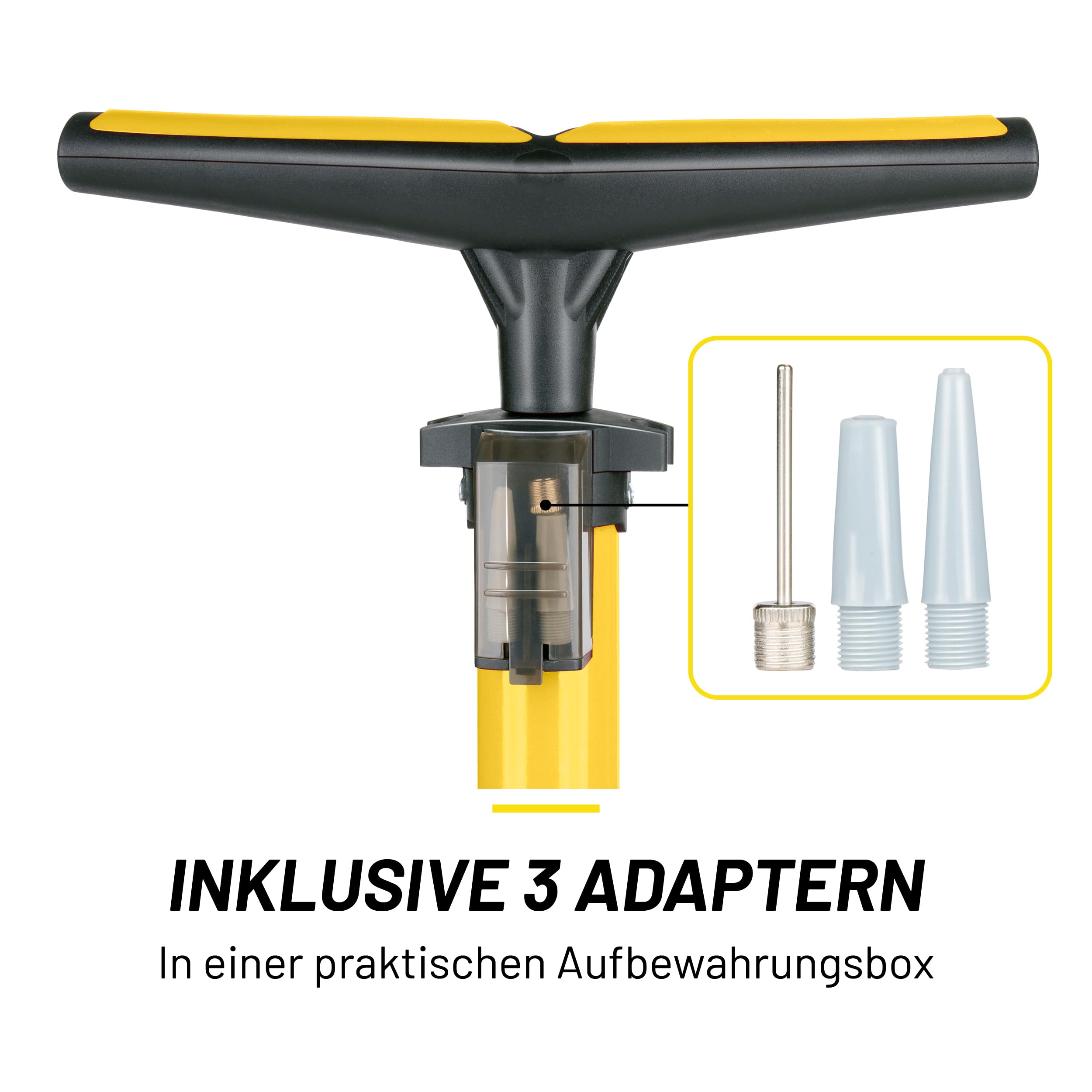 Dunlop Pompe à Vélo Double Valve avec Manomètre 11-12Bar 160-180 PSI Noir
