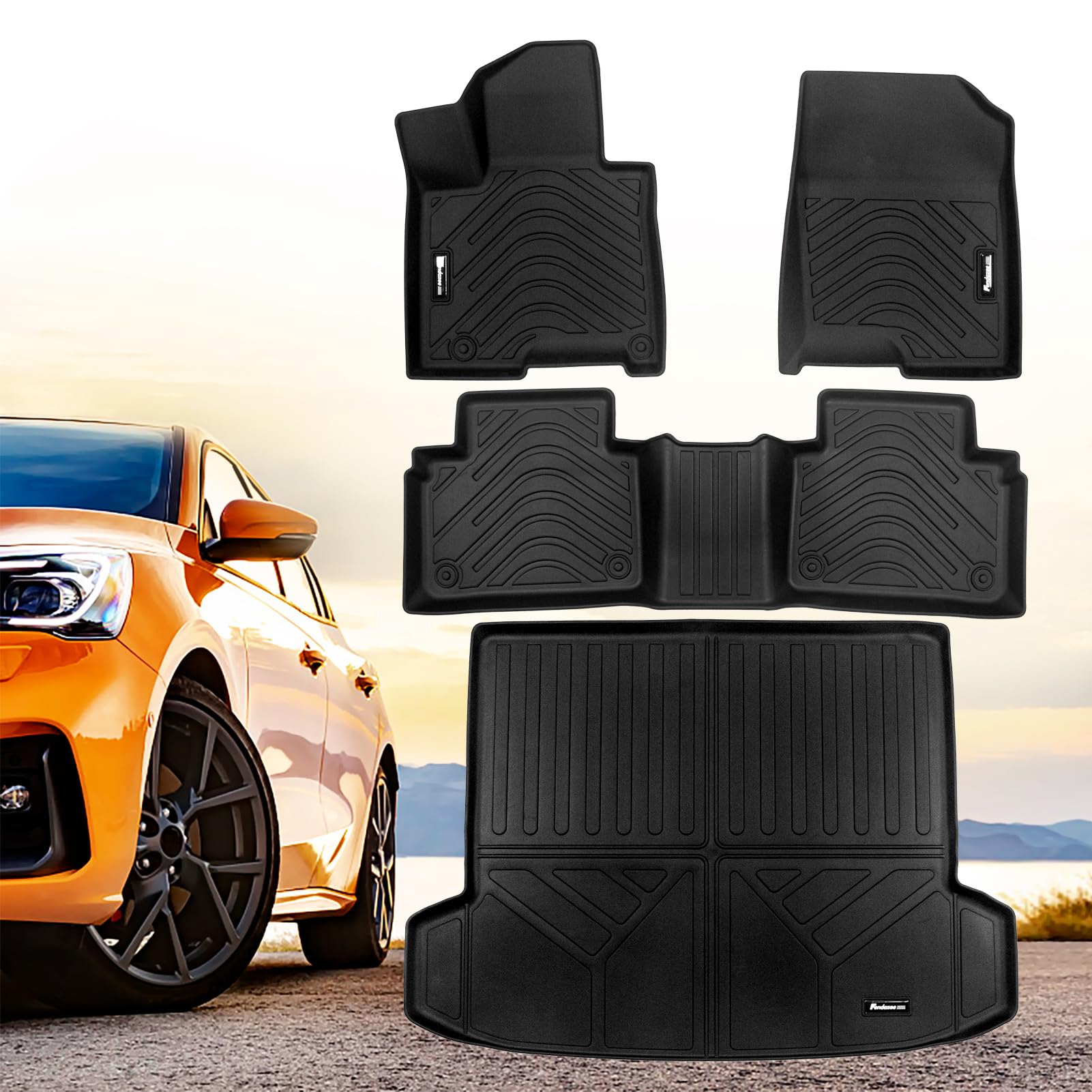 Amazon.com: Floor Mats & Trunk Mat Set Compatible for Hyundai Tucson ...