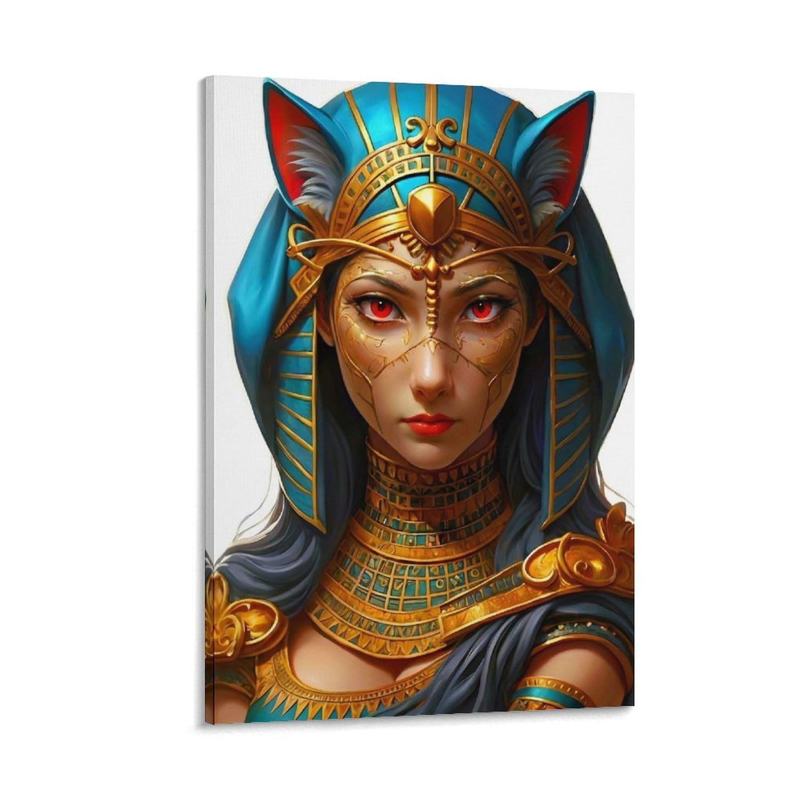 DHBANEIOK Egyptian Goddess Art Wall Decor Poster Canvas Prints Picture Modern Canvas Wall Art Picture Wall Hanging for Bathroom Wall Decor 24x36inch(60x90cm)