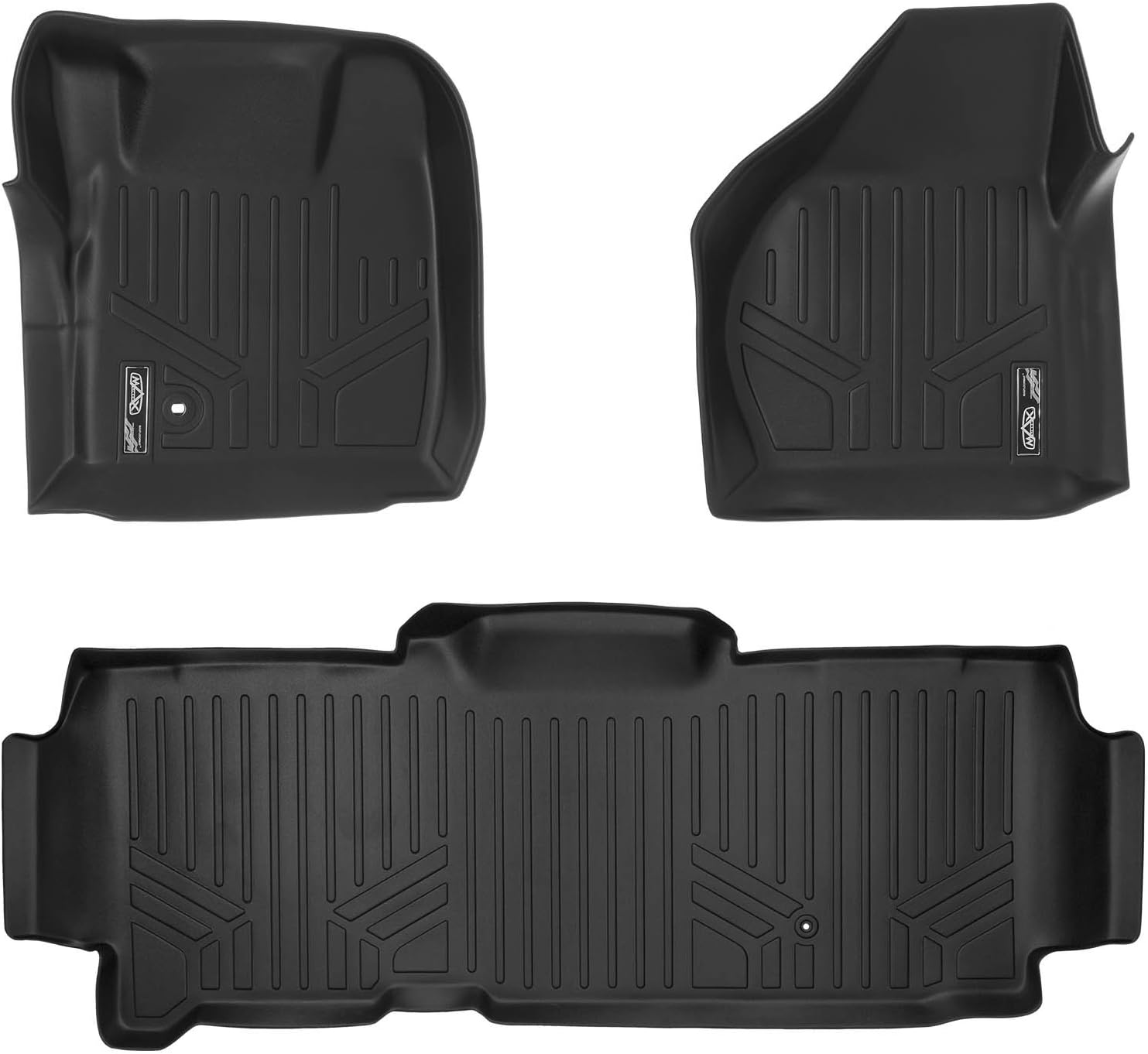 SMARTLINER Custom Fit Floor Mats 2 Row Liner Set for 2008-2010 Ford F-250 / F-350 Super Duty SuperCab