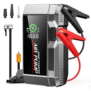 7000A Car Jump Starter with Air Compressor 35000mAh Portable Car Battery Charger Jump Starter Battery Pack All Gas