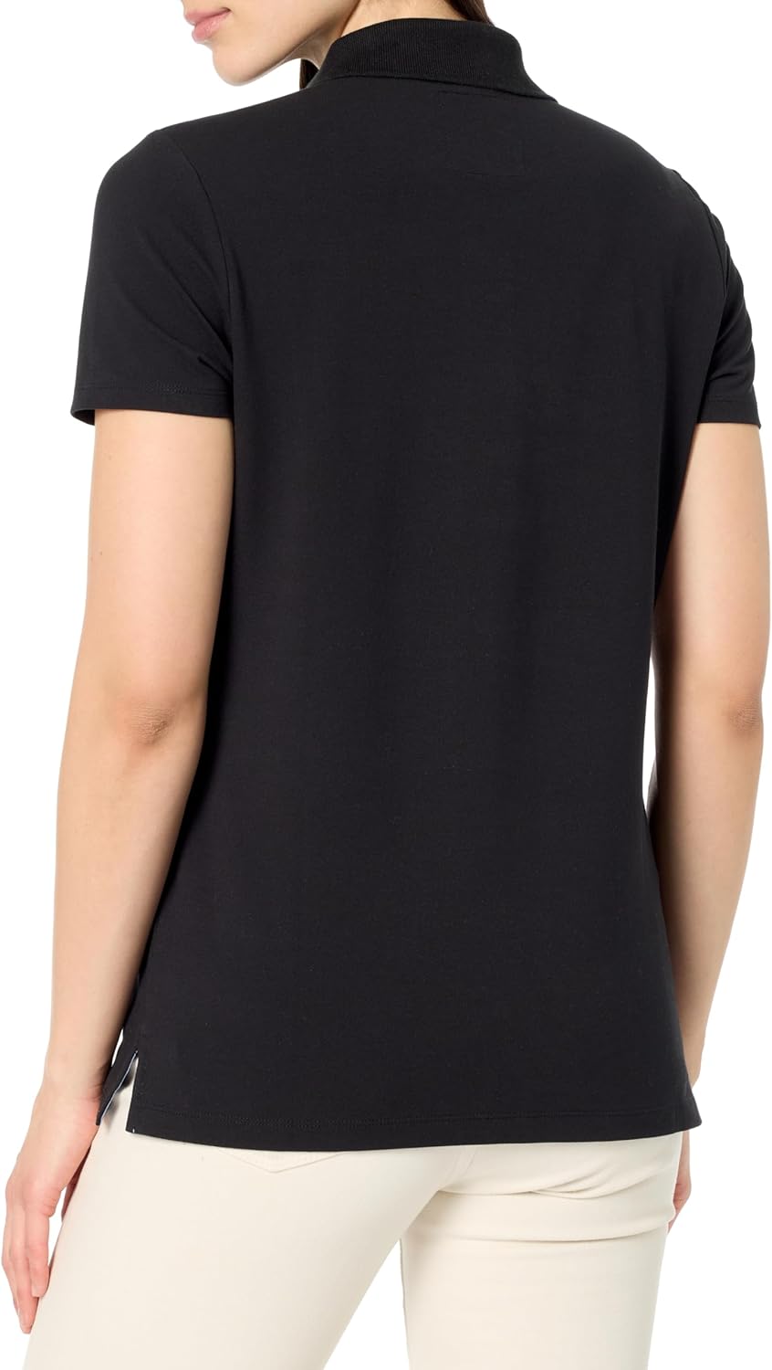 Nautica Womens 5-Button Short Sleeve Breathable 100% Cotton Polo Shirt - Image 2