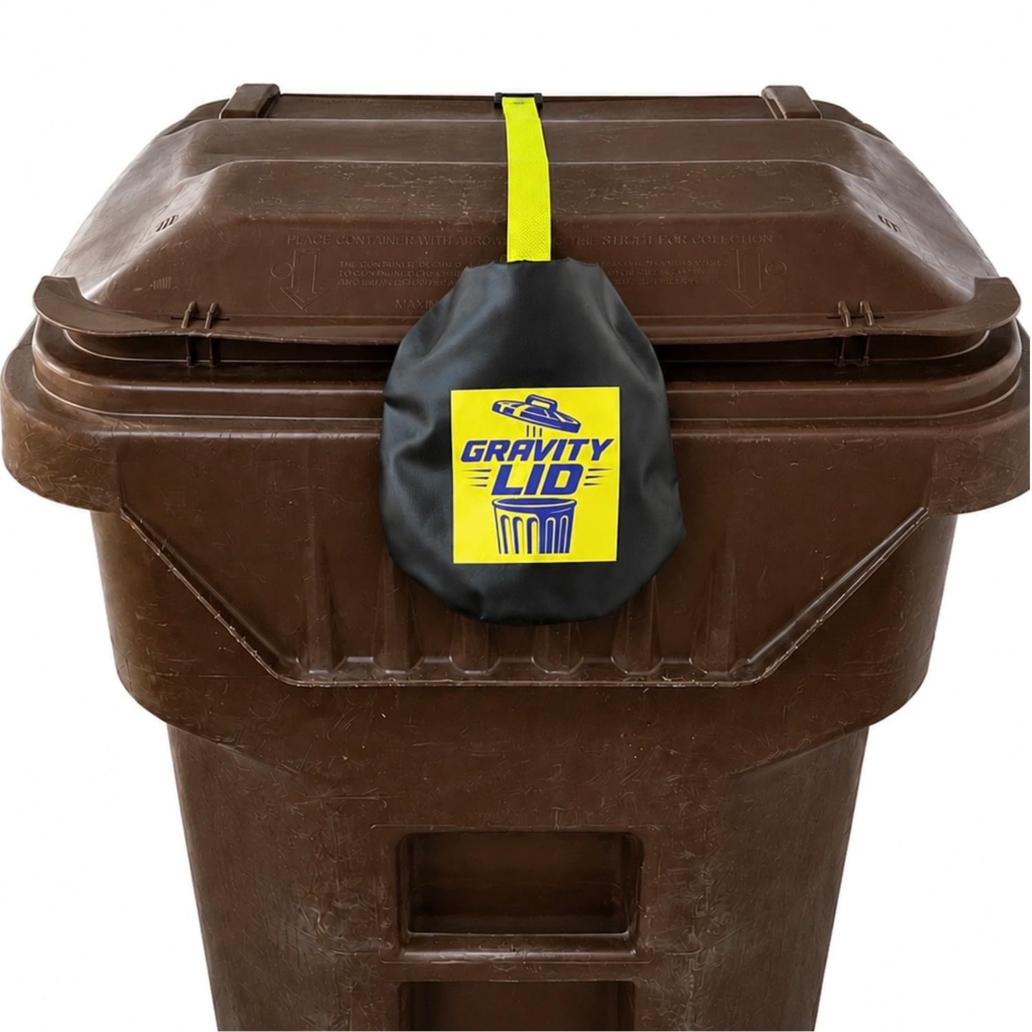Keyfit Tools Gravity Lid Garbage Can Weighted Lid Lock ~Automatic Open ~Works On Closed & Over Filled Trash Bins Auto Opens During Automator Garbage Truck Collection ~Keeps Animals Out