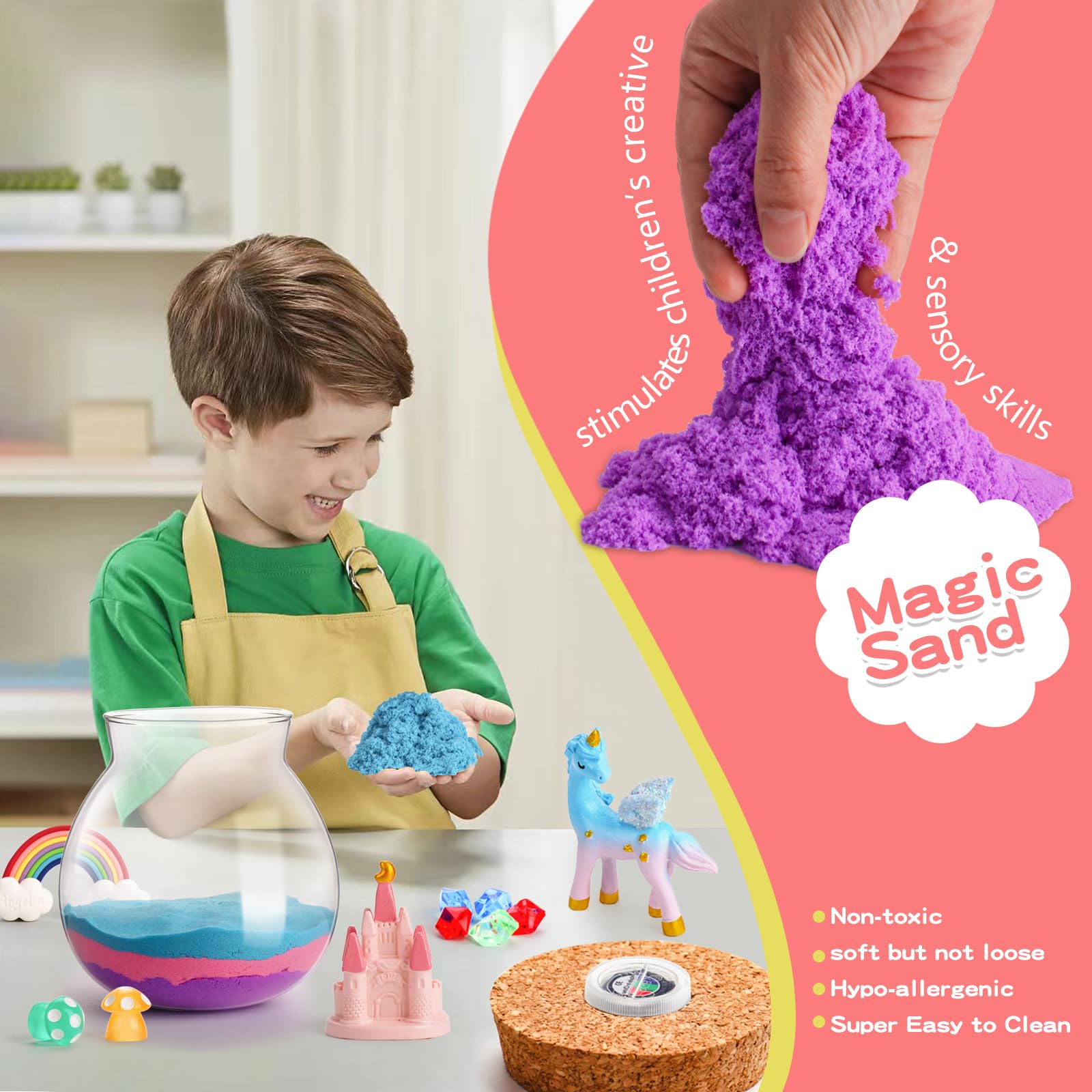 Lampe Nuit Télécommande Kit DIY Withosent - Lampe Enfant Avec Télécommande, 13 Couleurs, 4 Modes - Cadeau Pour Filles 3-8 Ans Veilleuse Licorne