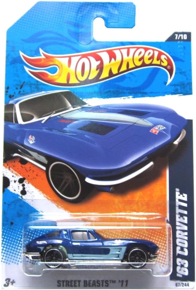 2011 Hot Wheels '63 Corvette Blue #87/244