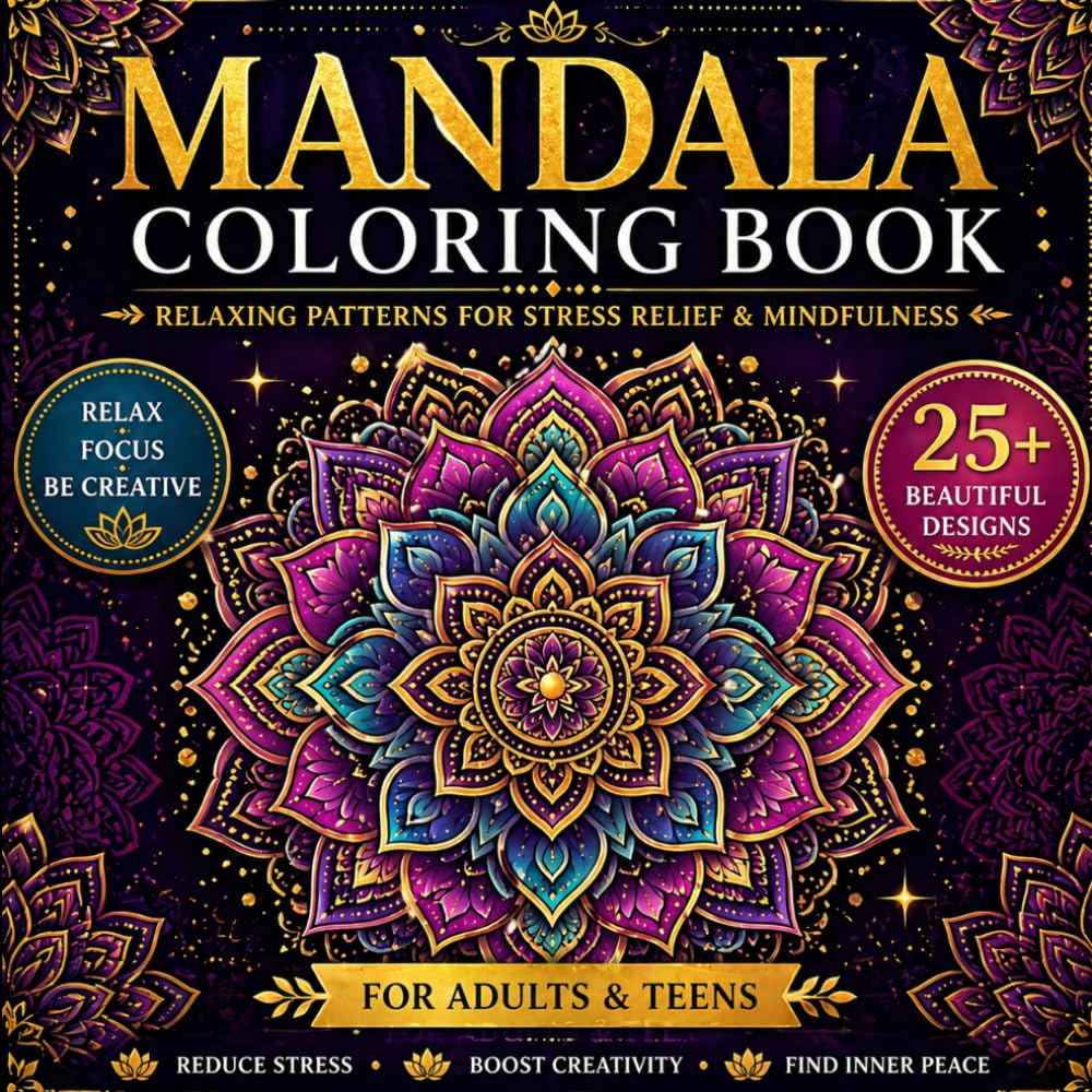 mandala colouring book: relaxing and stress relief