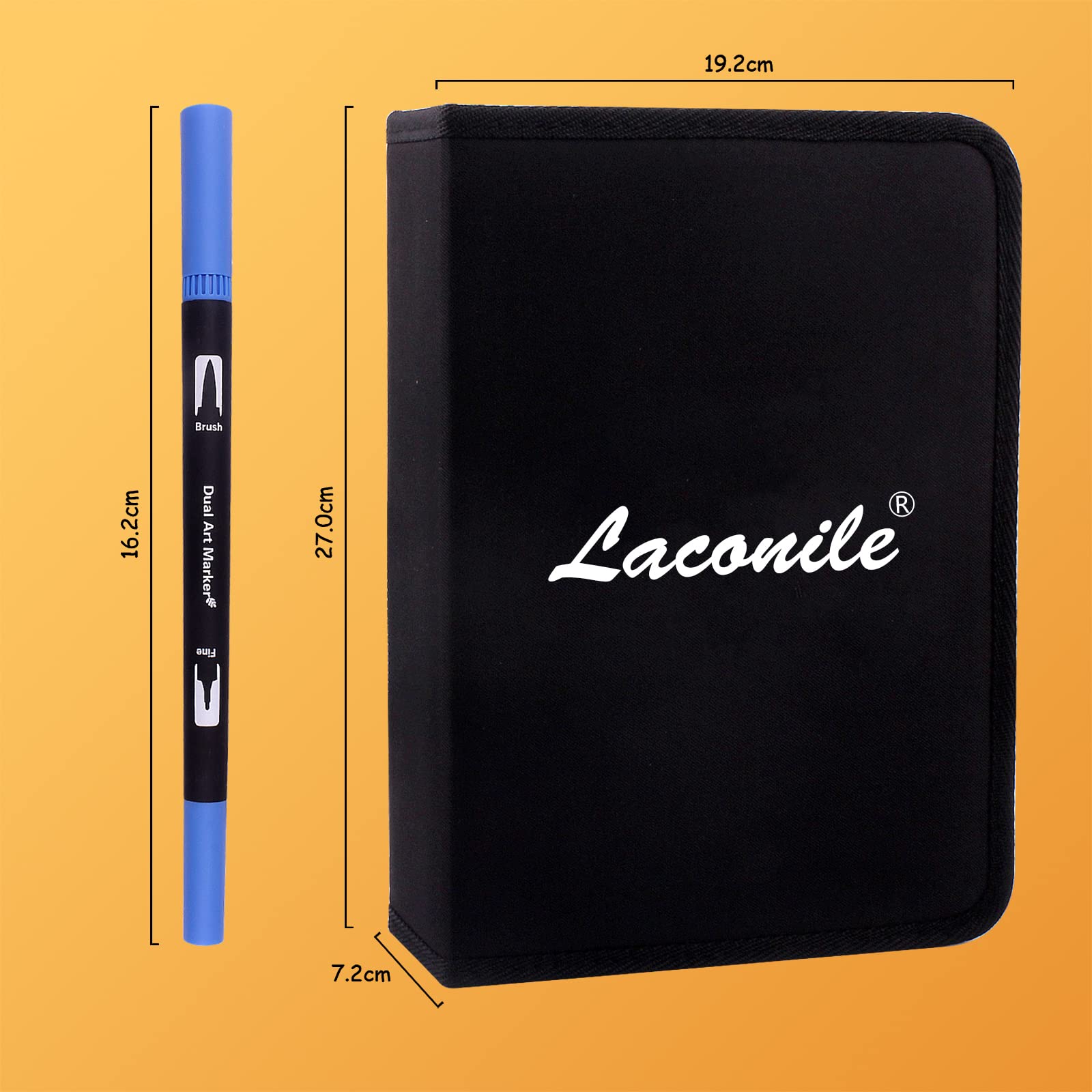 Laconile Feutres Coloriage Enfants Adulte à Double Pointe Fine et Pinceau, 120 Stylos Feutre Aquarelle pour Calligraphie, Dessin, Croquis, Livre de Coloriage
