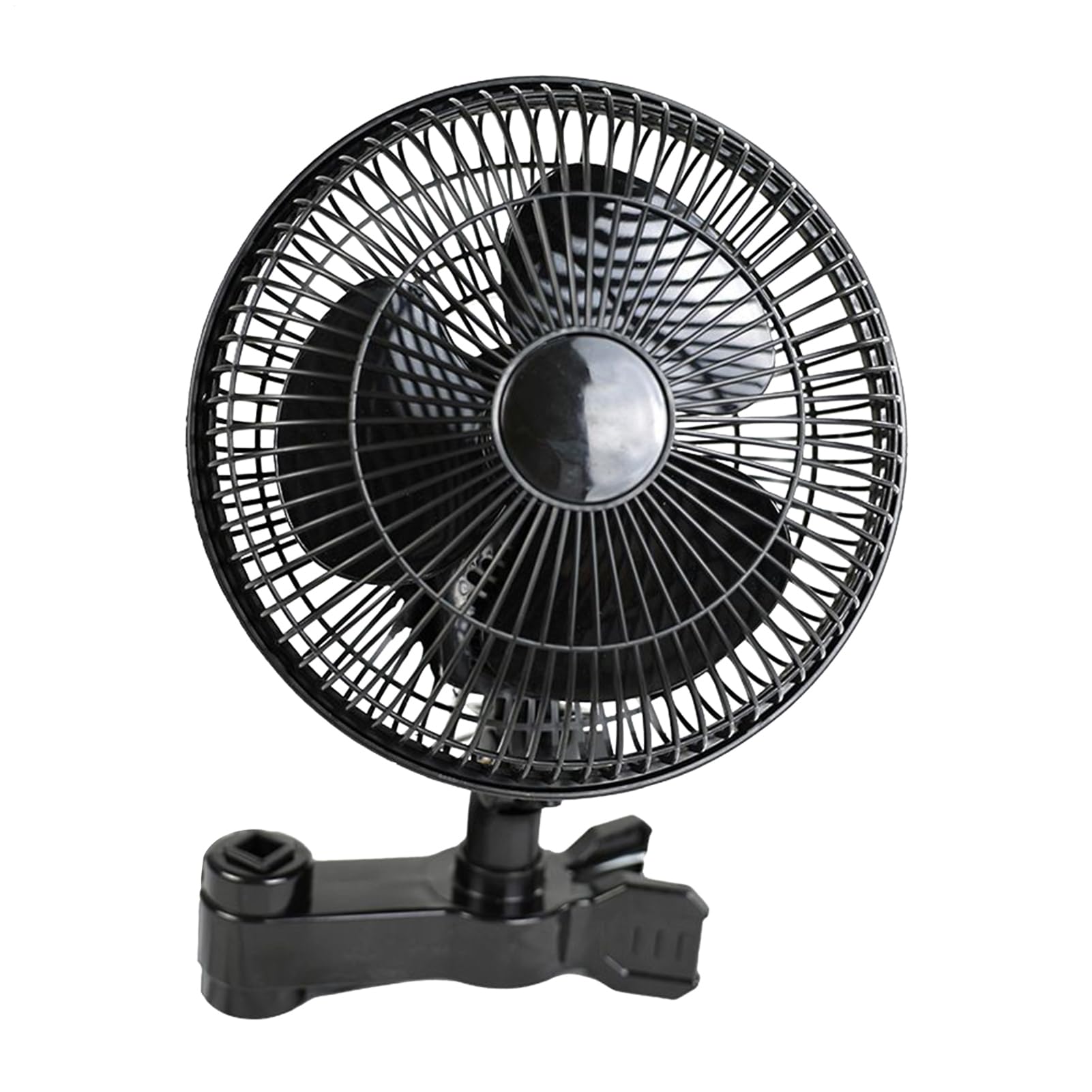 Generisch Grow Ventilatore con Clip, Regolazione a 2 Livelli, perbottone, oscillante, Ventola silenziosa da 25 W, per, Diametro 22 cm, Standard Europeo, Colore Nero