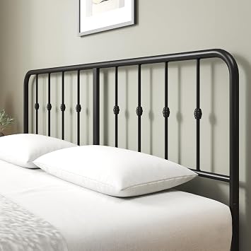 Zinus Leonardo Metal Platform Bed Frame, Victorian Spindle Headboard, King | Heavy Duty Bed Base, Ample Underbed Storage Space, Durable Construction, Sleek Minimalist Style, Easy Assembly