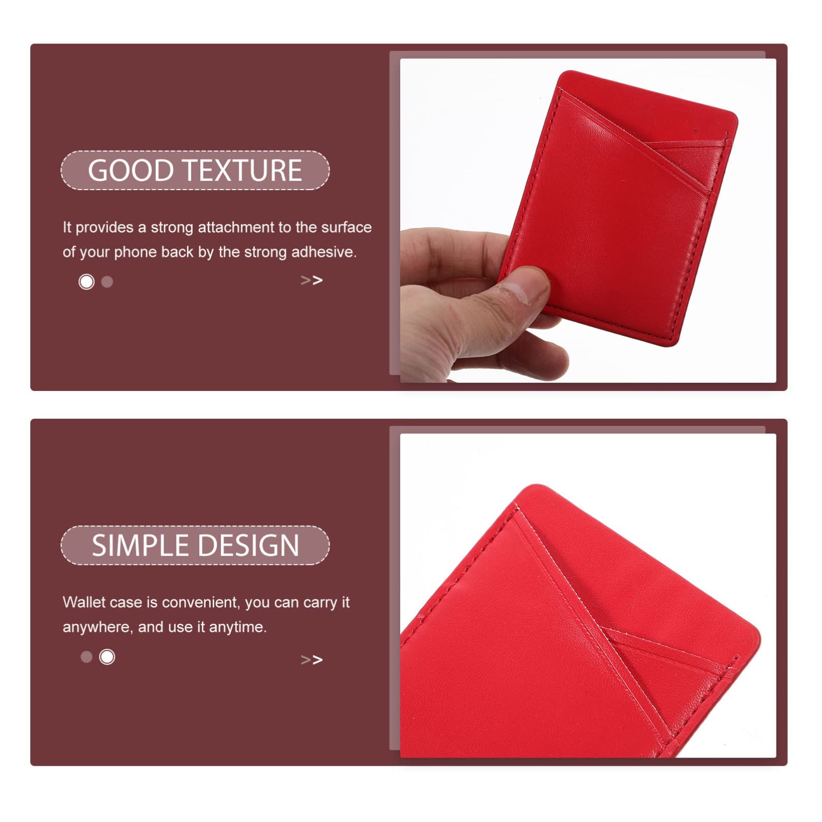 Artibetter 10pezzi Supporto Per Smartphone Pu Porta Tessere Adesivo Per Cellulare Design Ultra Sottile e Antiscivolo Per Carte Di Identità e Credito