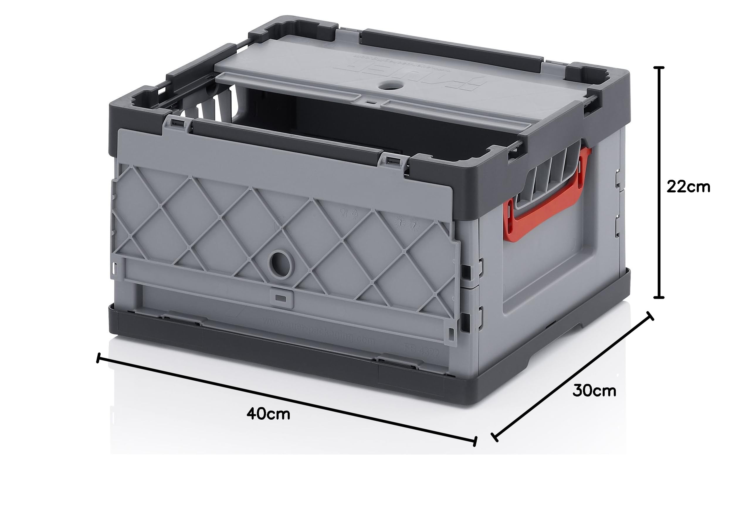2x Profi Faltbox 40 x 30 x 22 mit Deckel