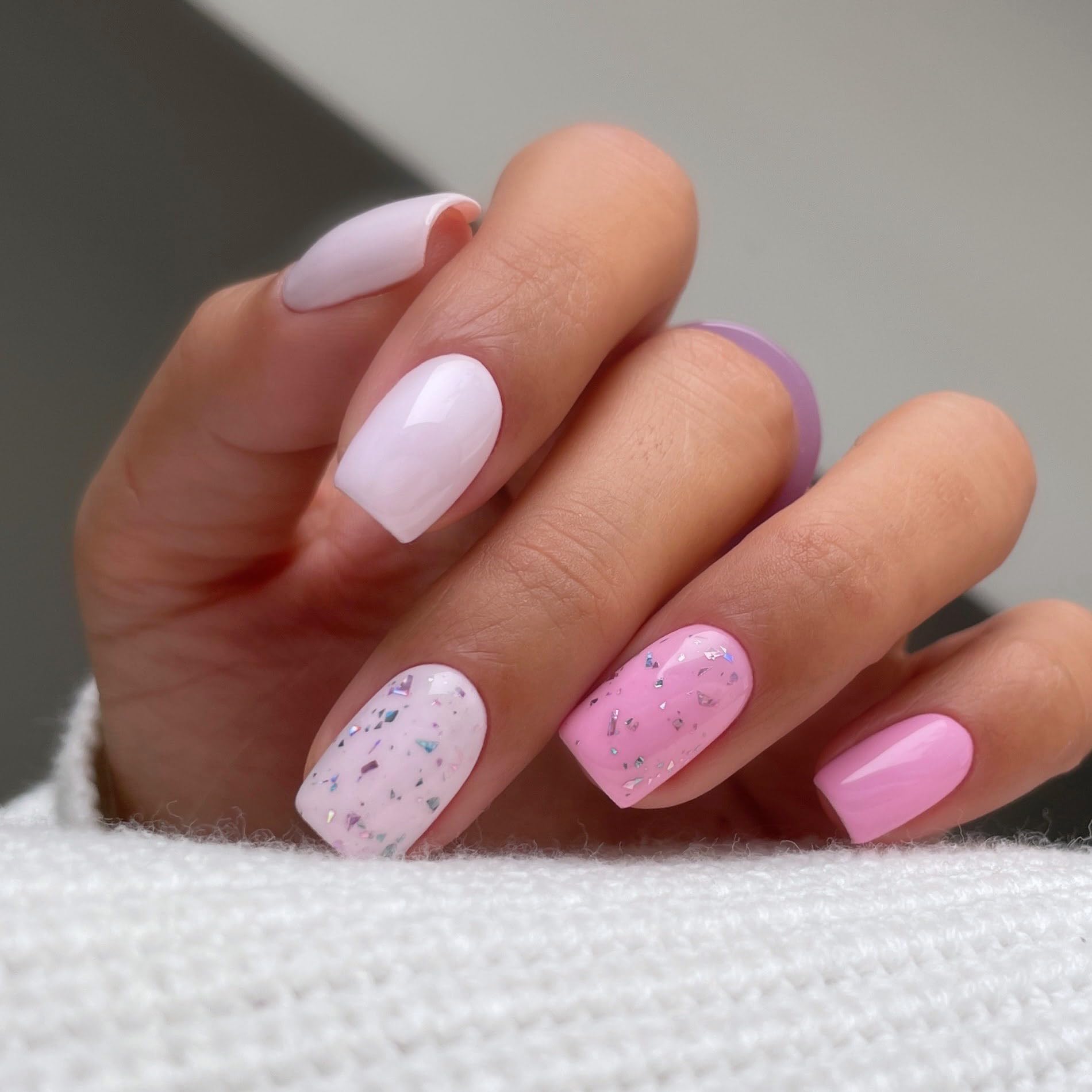 Semilac Vernis à ongles gels semi-permanents UV 385 Pastel Pink Sky 7ml - 5