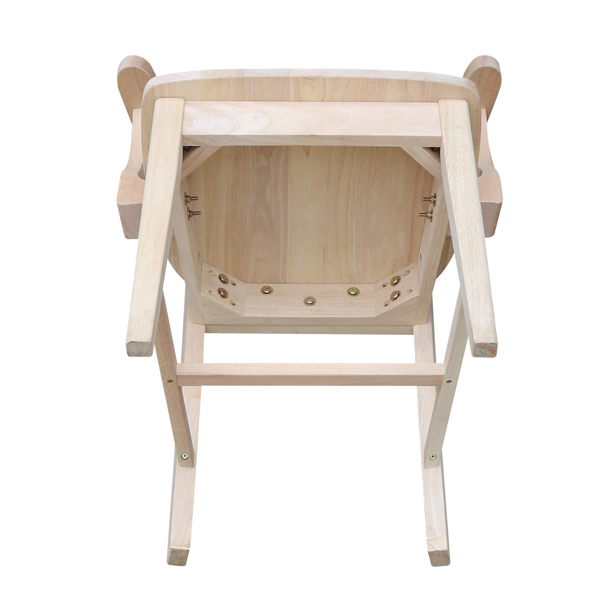 Mission Side Chair with Arms Solid Parawood, construcción de asiento de caja, cocina/comedor, 55.88cmde ancho x 53.34cmde profundidad x 99.06cmH, 225 libras de peso de 6