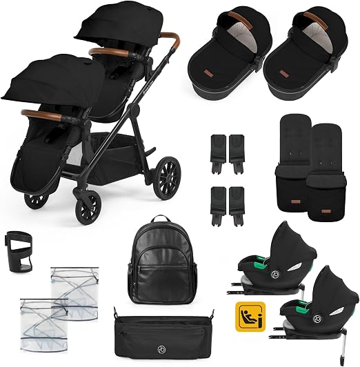Ickle Bubba Virgo Twin 18 Pièces avec Sièges Auto et Bases ISOFIX