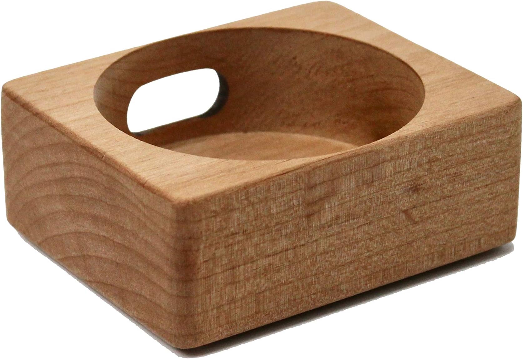 Smart Speaker Dot Wood Stand 2nd Gen, Handmade in the USA, Solid Wood Holder, Rustic Hardwood Stand for, Decorative Protective Case Made from Alder Wood, Natural Finish