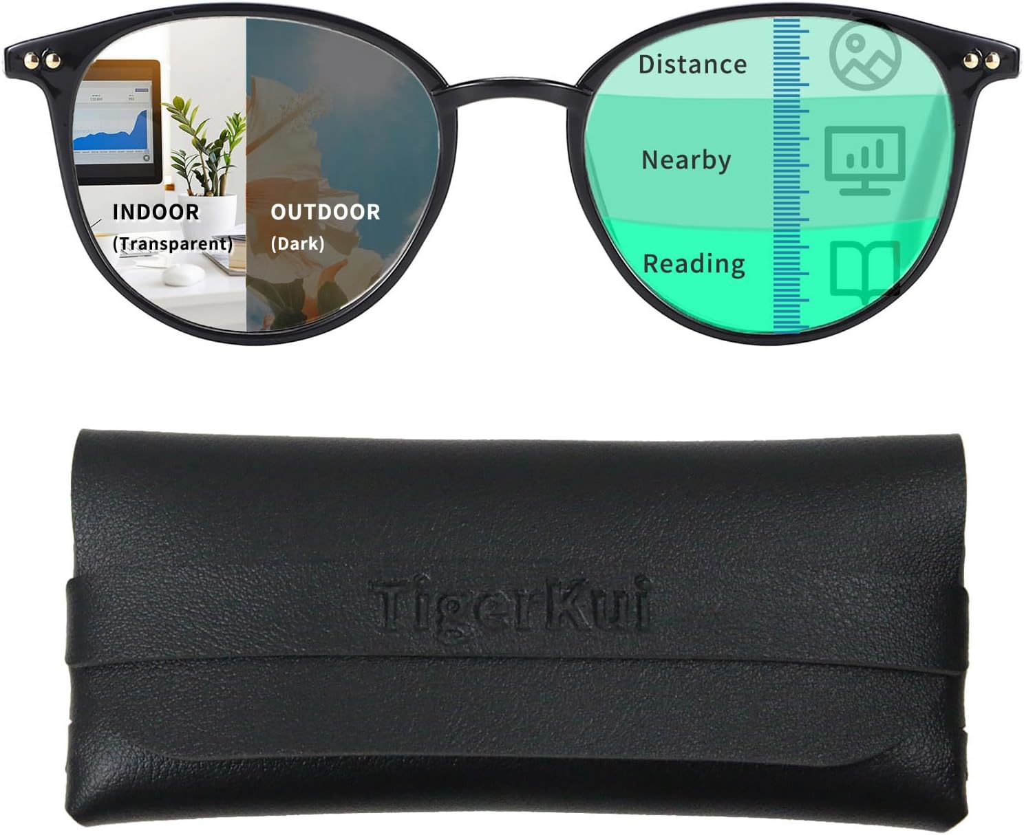 Progressive Reading Glasses for Women and Men - Multifocal Readers - Photochromic and Blue Light Blocking eyewear