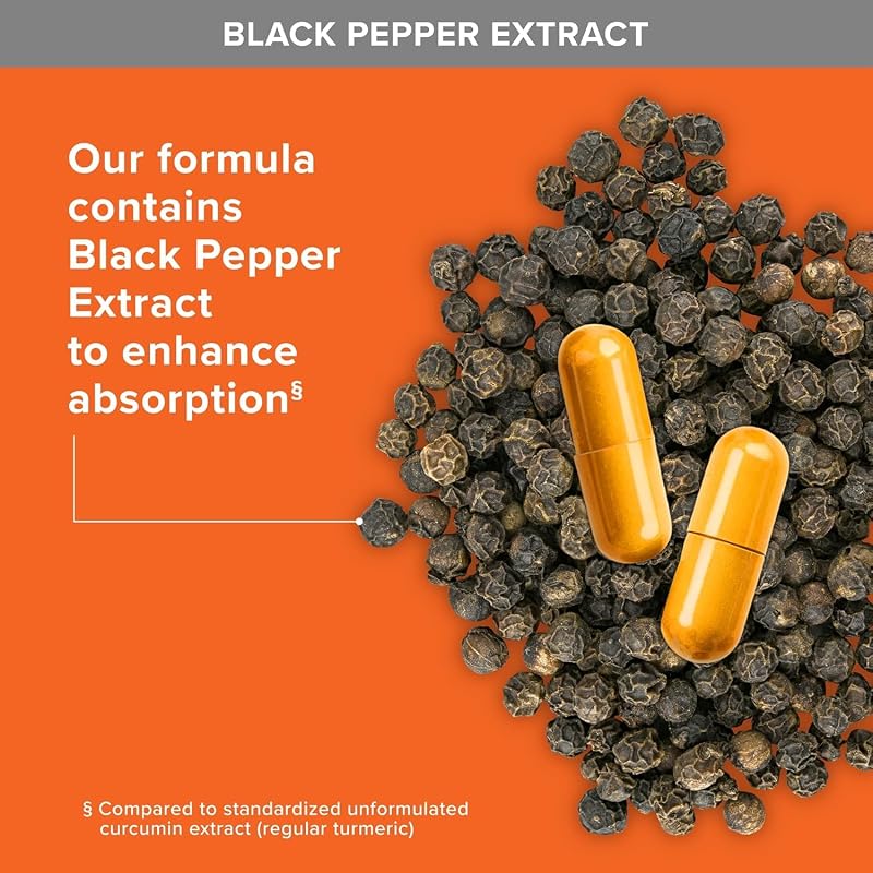 Qunol Turmeric + Black Pepper & Ginger, 2400mg Enhanced Absorption, 105ct image 4