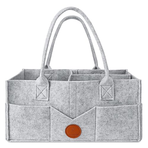 Maliton Organizador de pañales Organizador de pañales para almacenamiento de guardería, organizador de pañales de fieltro para cosas de bebé con