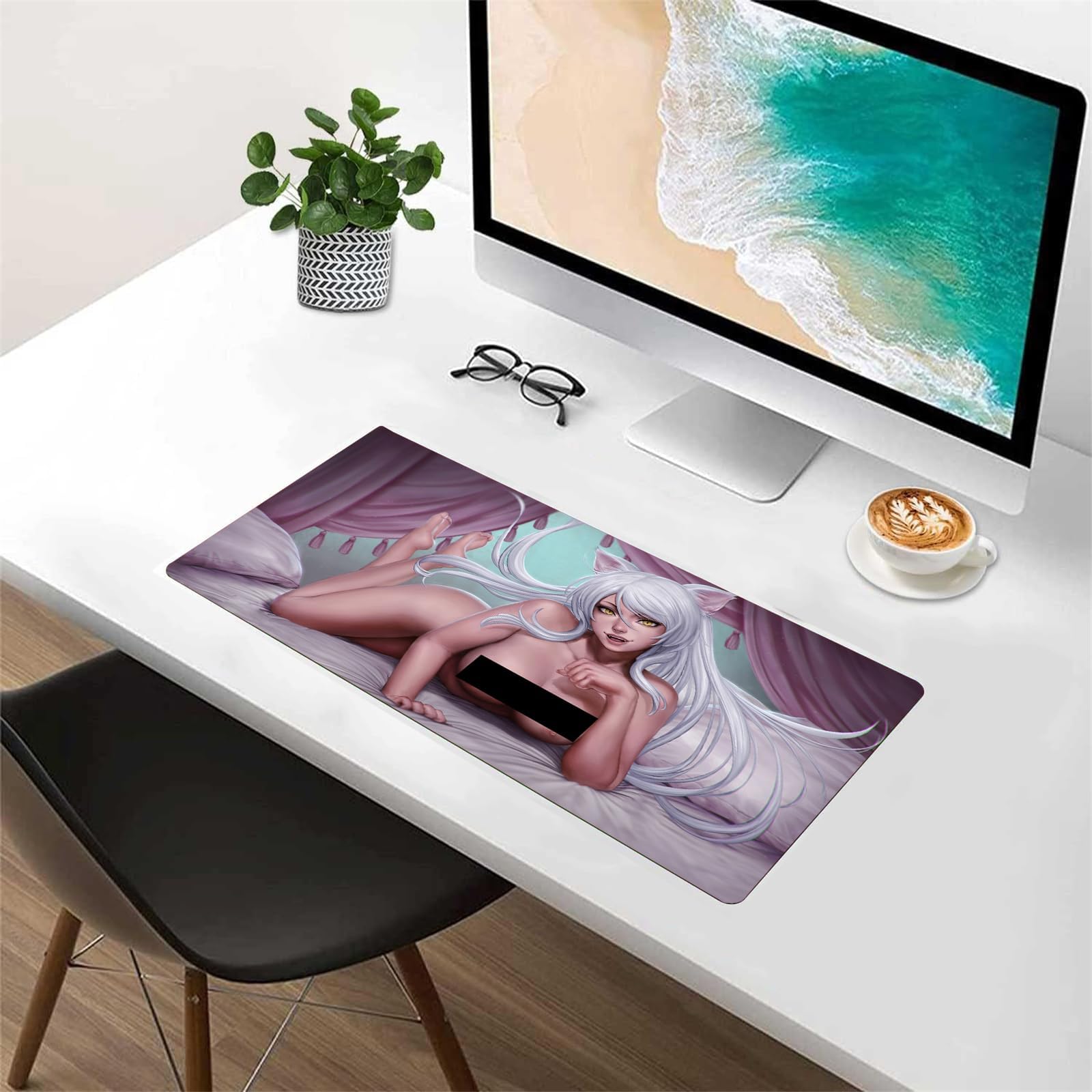 Sexy Anime Mouse Pads Large Gaming Mouse Pad Computer Pad Gamer Keyboard Carpet PC Desk Mat XXL Gaming Game Sexy Butt Breasts Chest (39.37x19.68 inche)