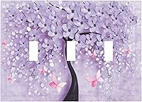 Vista 98 de Interruptor de Luz Cove Silla de Playa Paisaje Marino Océano Azul Placa de Pared de 3 Posiciones Placa de Interruptor de Luz Triple Palanca Costera