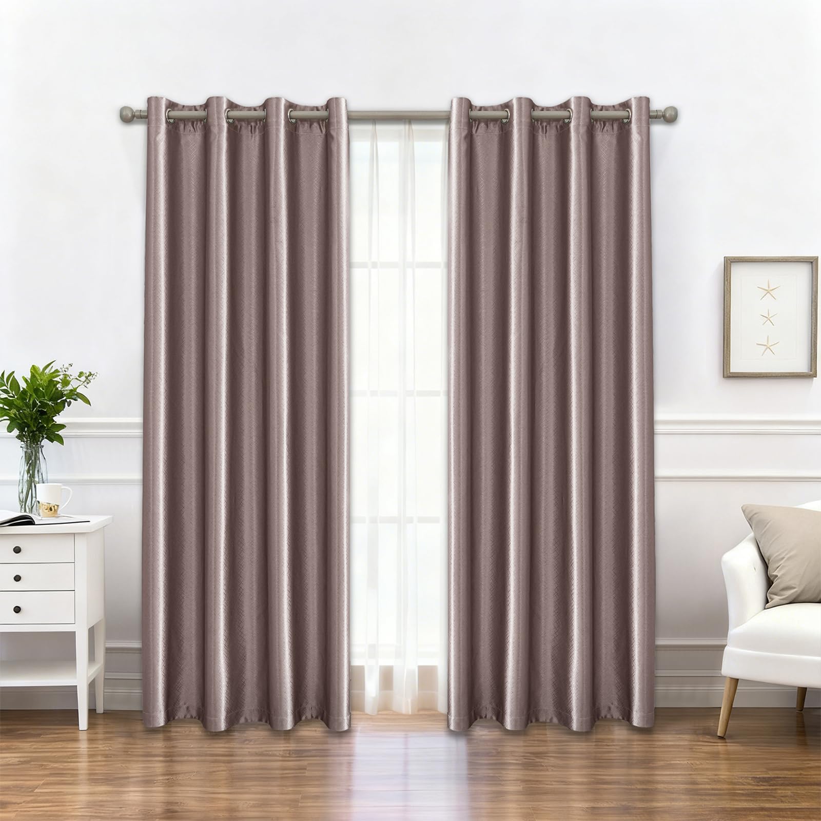 Rideau thermique isolant anti froid et chaleur Ystyle rose 140x180