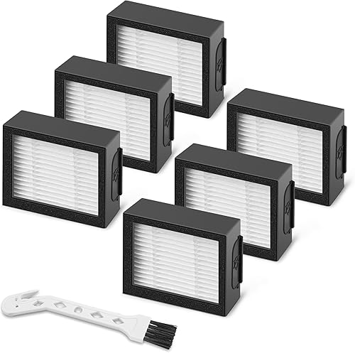 Roomba - Filtro de repuesto para iRobot Roomba e, i y j Series i7 i7+plus i3 i3+ E5 E6 E7 i4 i6 i6+ i8 i8+ piezas de aspirador robot, paquete de 6